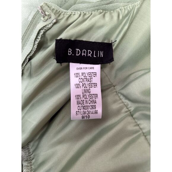 B. Darlin Prom/Formal/Bridesmaid Dress, Size 9/10 Sage Green, Tulle, Flowy - Picture 7 of 13